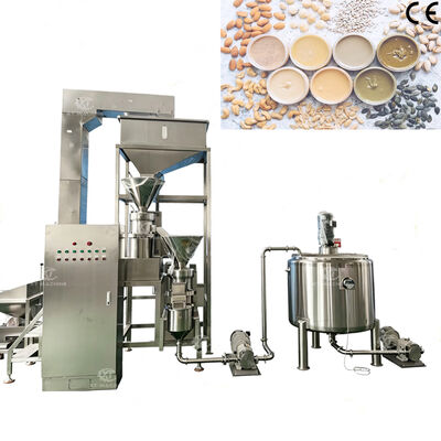 Bom preço. 500 kg/h Linha de produção de manteiga de amendoim de tipo simples Controle por PLC Máquina automática de moagem de manteiga de pistache on-line