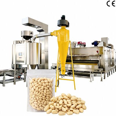 Bom preço. Máquina automática de branqueamento de cacahuete tostado 500-2000kg/h, peladora de fundo e pistacho para linhas de produção de frutos secos branqueados on-line