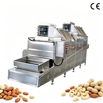 Linha de Processamento de Amendoim Torrado Personalizável com Máquina Industrial de Resfriamento de Frutos Secos em Aço Inoxidável SUS304